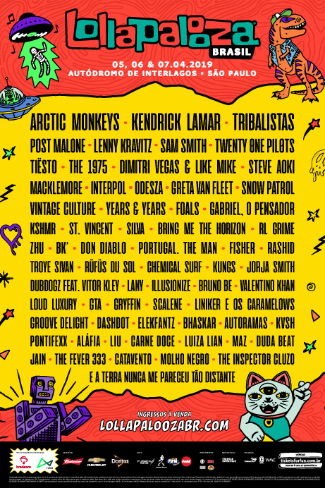 Lineup Lollapalooza Brasil 2019